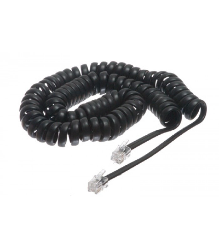 Cordon de téléphone spirale 50 Pieds - Noir