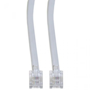 15FT Phone Line Cord - White