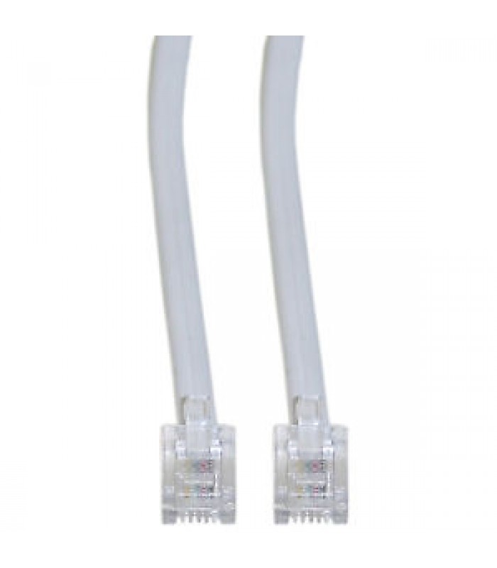 15FT Phone Line Cord - White