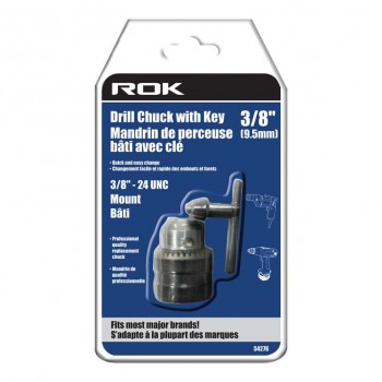 Mandrin 3/8 po. avec clé de ROK