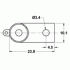 Mode Electronics E10 (T3 1/4) bayonet base socket with straight mounting tab / Pack of 3