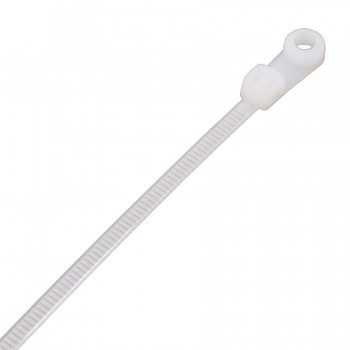 RedTools Nylon Cable Ties with Mountable Head 6'' - White - Paquet 100