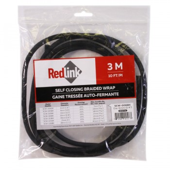 RedLink Self-Closing Braided Stretch Tube - 6mm (1/4") - 3 m - Black