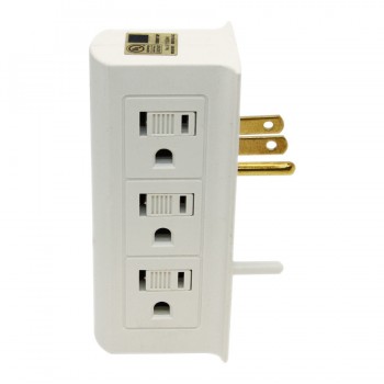 PureVolt Space Plug 6-Outlets Grouded Sided Multi-Tap