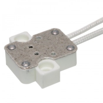 Porcelain lampholder base for 12 V halogen lamp