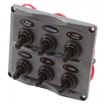 PureVolt Water Resistant Command Panel – 6 Switches