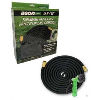 Expendable Garden Hose Black 15m-50'
