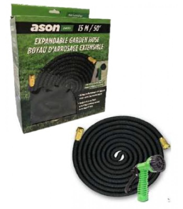 Expendable Garden Hose Black 15m-50