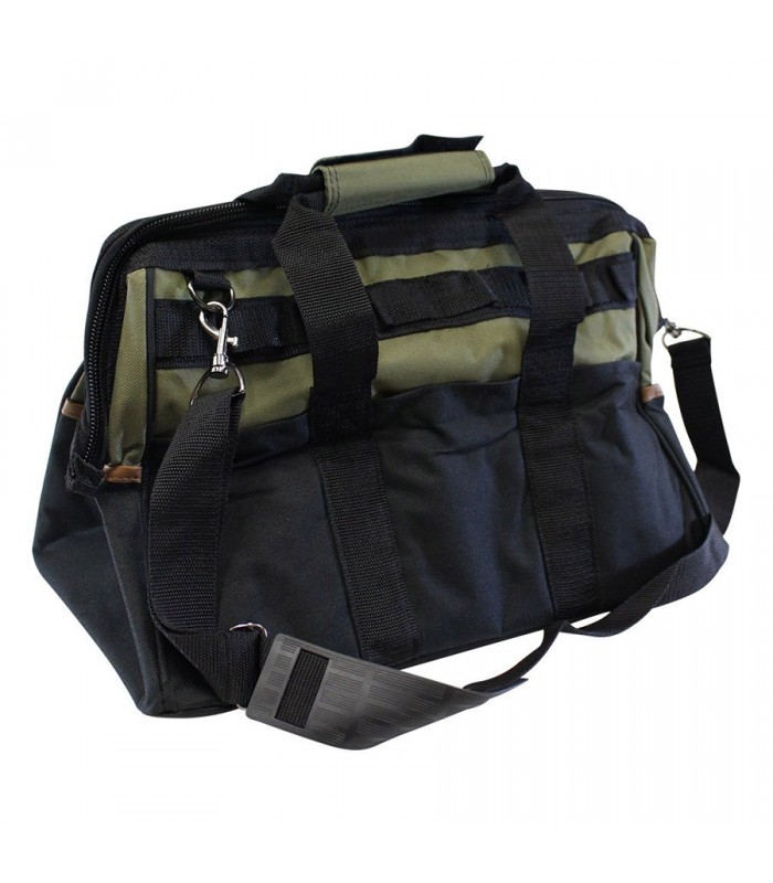 Hawk 16 Heavy Duty Tool Bag - Black and Green