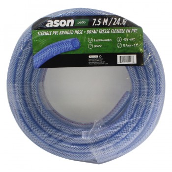 Ason Patio Flexible PVC Braided Hose - 24.6 ft.