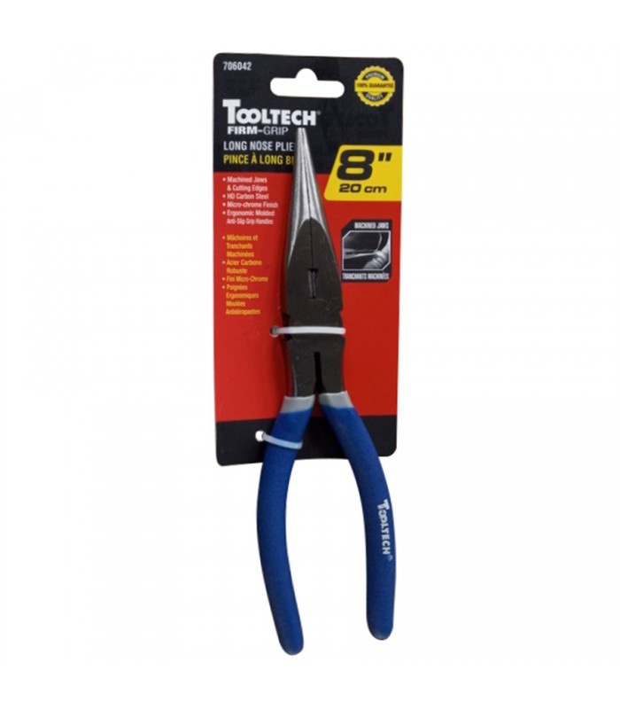 ToolTech Pliers Long Nose HCS 8 in