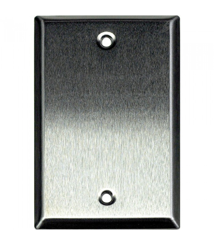 1-Gang Blank Wall Plate Stainless Steel Finish