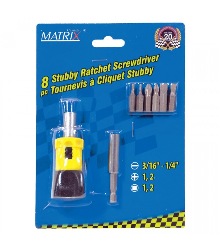 Matrix Canada Screwdriver Stubby Ratchet 8-in-1