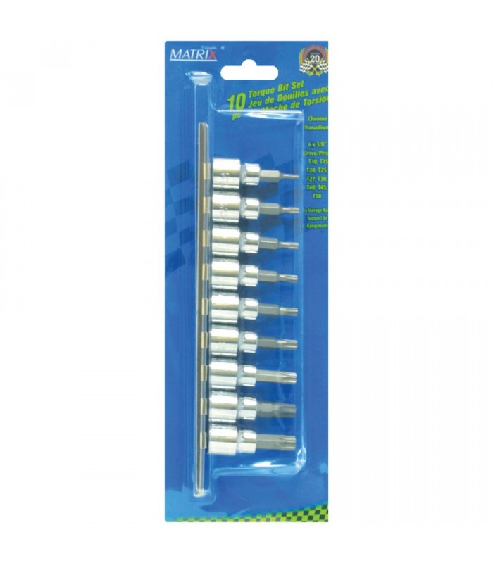 Jeu de douilles Torx  prise 3/8 po 10pc de Matrix Canada