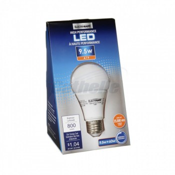 Electrimart 9.5W Dimmable LED A19 Light Bulb Warm White