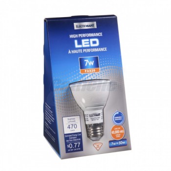 Electrimart 7W Dimmable LED PAR20 Light Bulb Warm White