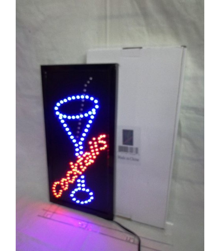 LED Flashing Sign - Cocktails