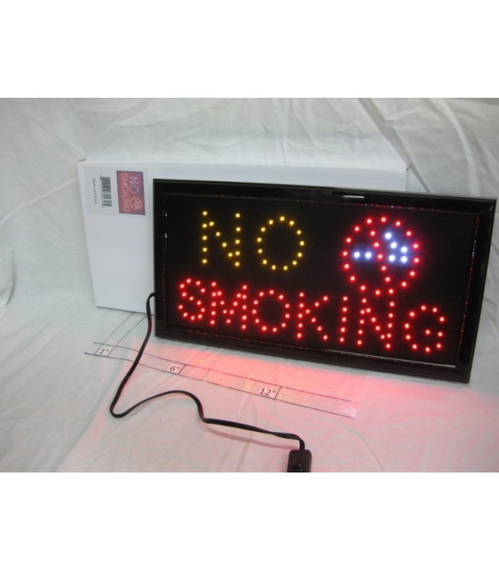 LED Flashing Sign - No Smoking