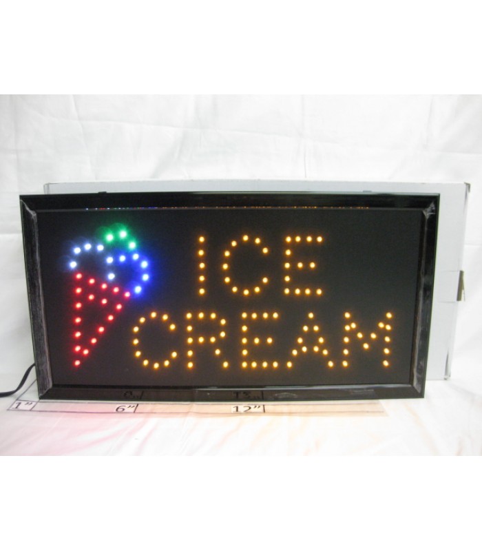 LED Flashing Sign - Ice Cream