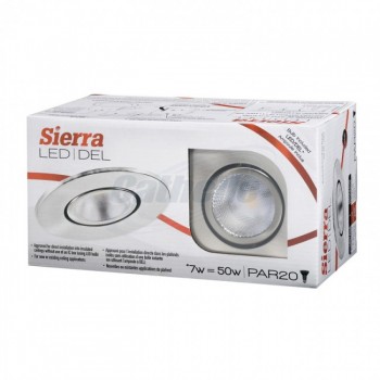 Electrimart PAR20 LED Recessed fixture 7W - Brushed Steel