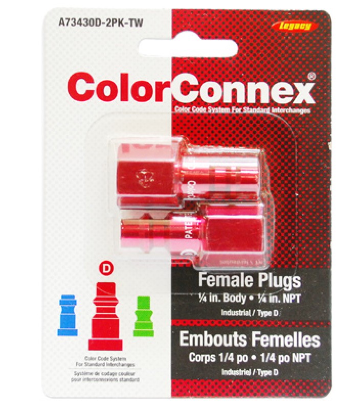 Embouts ColorConnex 1/4 NPT femelle - Pacquet de 2