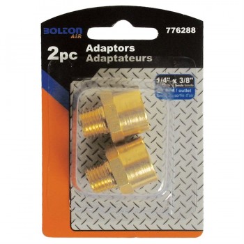 Adaptateurs de tuyeau à air 1/4 po. mâle x 3/8 po. de Bolton Air - 2 pcs