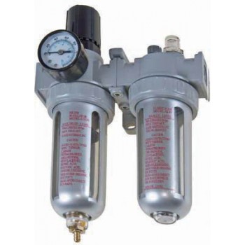 Régulateur de filtre à air et lubrifiant Bolton avec jauge 1/4 "NPT