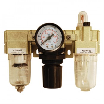 Bolton Air Filter Regulator & Lubricator with Gauge 1/4" NPT 777263