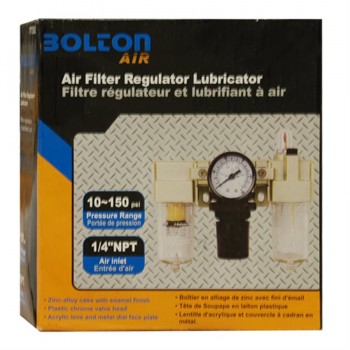 Bolton Air Filter Regulator & Lubricator with Gauge 1/4" NPT 777263