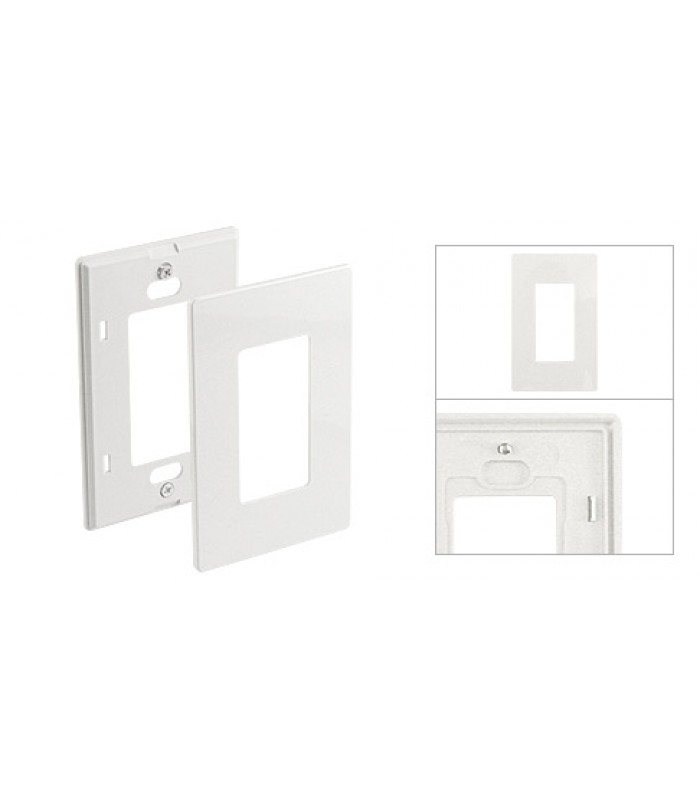 Electrimart Decora Snap-On Screwless Single Gang Wall Plate - White