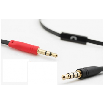 Câble audio avec micro incorporé avec connecteurs 3.5mm pour Téléphones intelligents