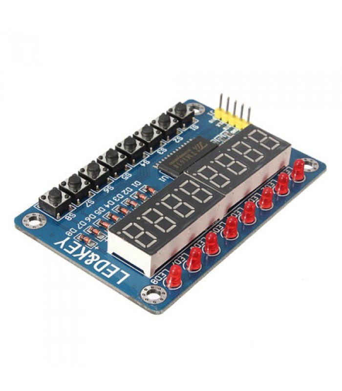 8 Bit Counter Led 8-Bit Digital LED Tube 8-Bit TM1638 8 Key Display Module For AVR ...