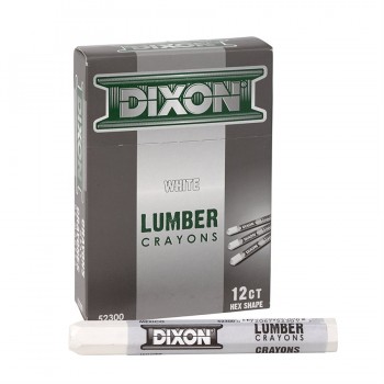 DIxon Lumber Crayon White #523 - Pack of 12