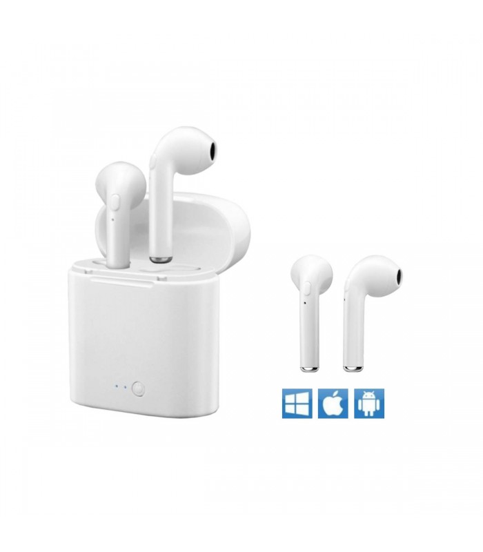 Bluetooth Earphone for iPhone or Android, White, I9 TWS