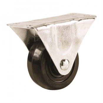 Shepherd Hardware 9484 4-Inch Rubber Rigid Plate Caster, 225-lb Load Capacity