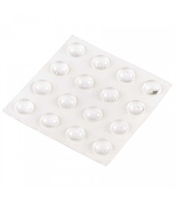 Shepherd Hardware Tampons ronds autoadhésifs en vinyle de 3/8 po à surface transparente (paquet de 16)