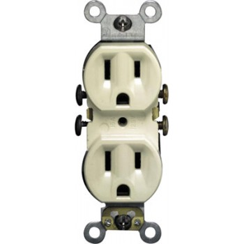 Duplex electrical receptacle 15a - Ivory