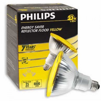 Philips 220012 - Réflecteur d'économie d'énergie jaune faiceau large - 23 Watt - Ampoule fluorescente compacte