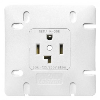 Prise électrique pour sécheuse Leviton Blanche 30A