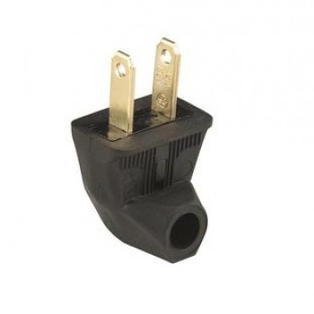 FICHE À ANGLE À 2 FILS - Noir