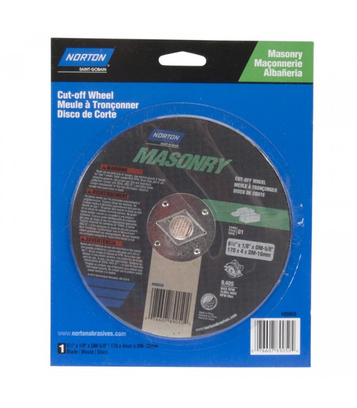 Norton Abrasive Cut-off Wheel masonry 7in X 1/8in - 5/8in