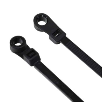 RedTools Attaches autobloquantes en nylon 9'' avec œillet - Noir - Paquet de 100