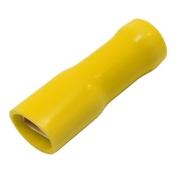 PureVolt Female Insulated Blade Terminal - .250" - 12-10 AWG - Yellow - Pack of 10