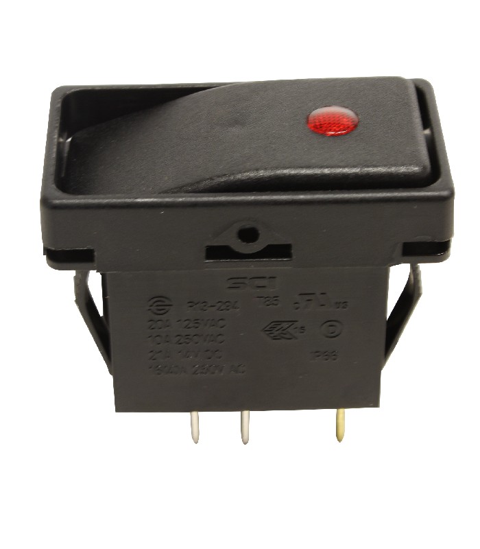 On-Off Toggle Switch Illuminated Red 20A 12V 3PINS