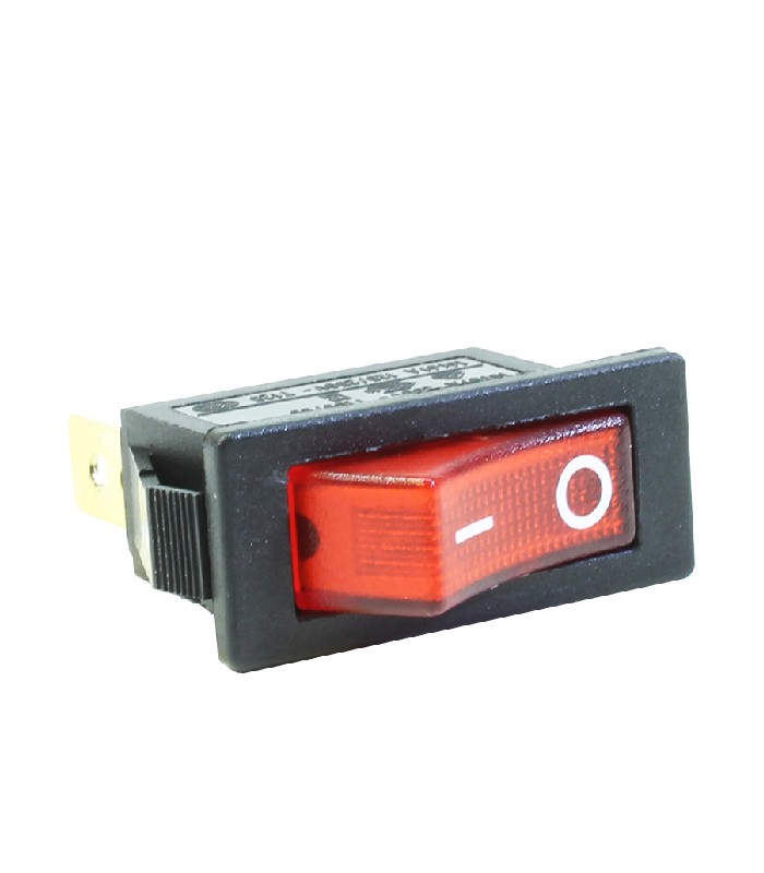 Illuminated Waterproof Rocker Switch - Red - 16 A 125V