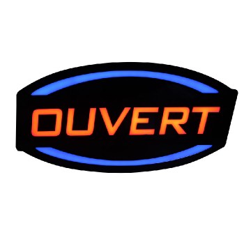 Ason Style "OUVERT" Illuminated LED Sign