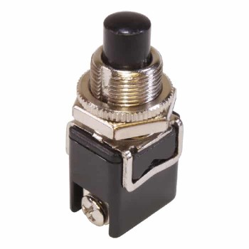 PureVolt Momentary Push-Button Switch - N.O. - 8A 125 V AC - Black