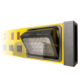 PureVolt 6 Outlet Power Bar with LED Lights and 2 USB Ports