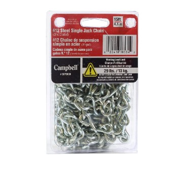 Chaîne de suspension simple en acier - #12 - 29 lbs - 15'