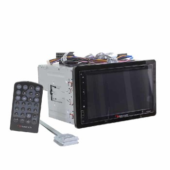 Nakamichi Récepteur multimédia numérique double Din avec télécommande - Bluetooth - CD/DIVX/USB